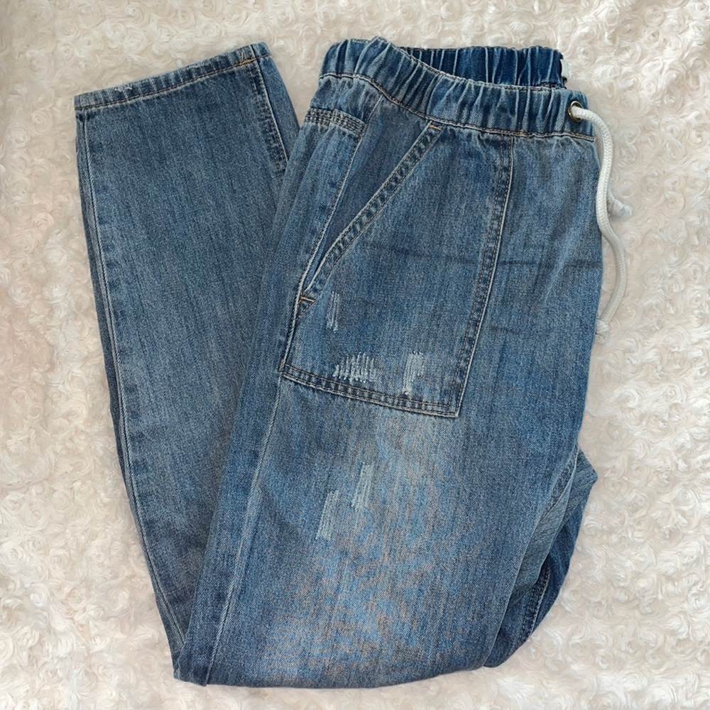 Denim joggers